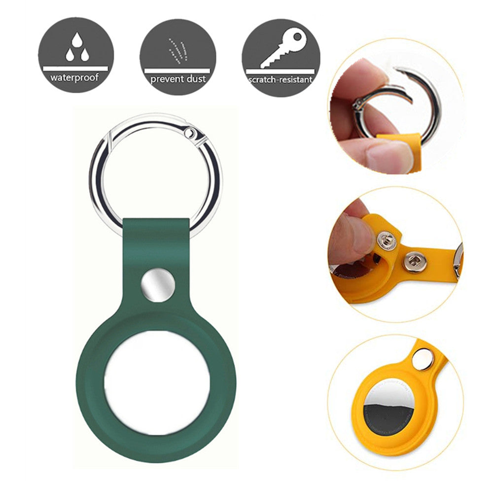 (2 Packs) Silicone Case with Keychain for AirTag (2 Packs) Silicone Case with Keychain for AirTag